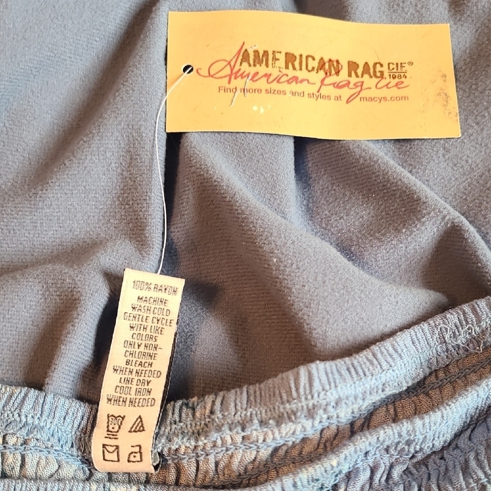 American Rag Juniors Small Blue Embroidered Women's Smocked Dress NWT - Picture 3 of 10
